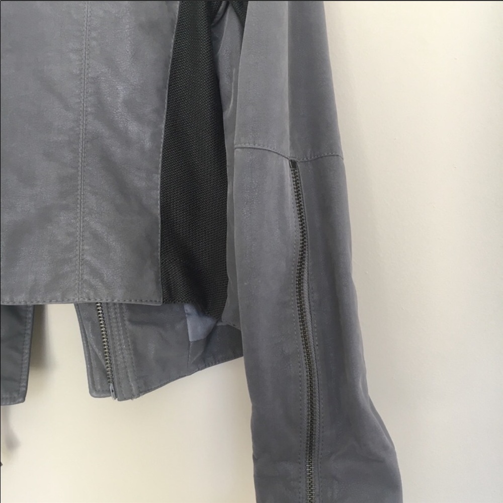 Free People Steel Mill Faux Leather Jacket Size 0 - Picture 4 of 4